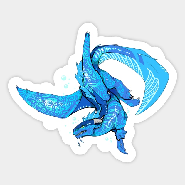 Tsunami Swimming Sticker by IceOfWaterflock